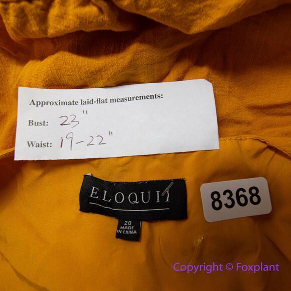 Eloquii Tie Bodice Romper With Flutter Sleeves in Daffodil women's Plus Size 20 - Picture 14 of 14